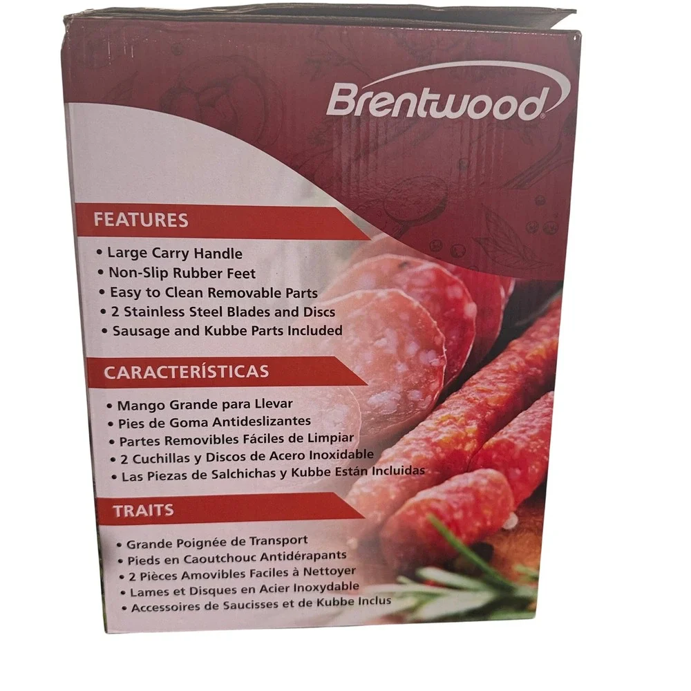 Brentwood MG-400BK Electric Meat Grinder & Sausage Stuffer 1200W Black